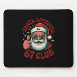 Retro Santa Approved 67 - Clic Weihnachten 67 Meme Mousepad