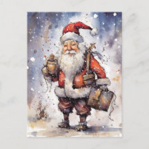 Retro santa Christmas