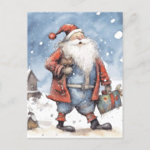 Retro santa Christmas
