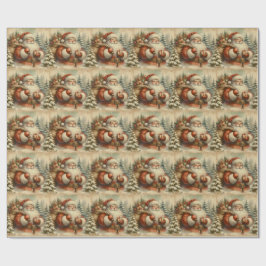 Retro Santa Claus Illustration Geschenkpapier