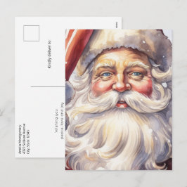 Retro Santa Claus in einem Red Hat Weihnachten