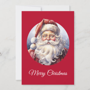 Retro Santa Claus in einem Red Hat Weihnachten