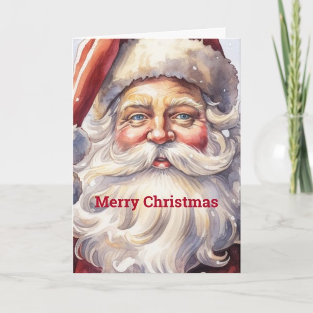 Retro Santa Claus in einem Red Hat Weihnachten (Vorderseite)