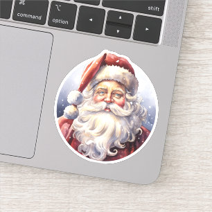 Retro Santa Claus in einem Red Hat Weihnachten Aufkleber