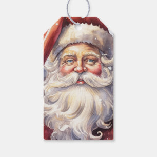 Retro Santa Claus in einem Red Hat Weihnachten Geschenkanhänger