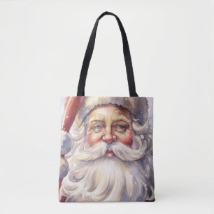 Retro Santa Claus in einem Red Hat Weihnachten Tasche