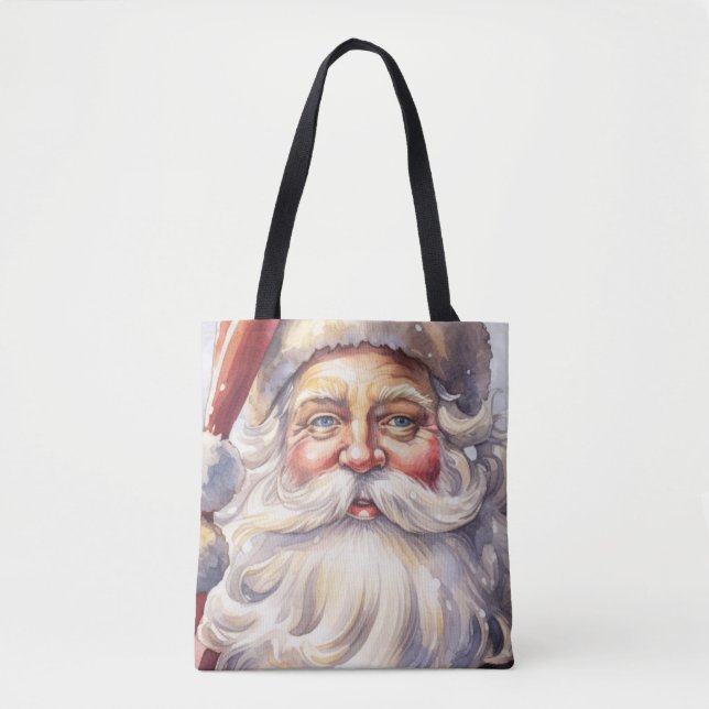 Retro Santa Claus in einem Red Hat Weihnachten Tasche (Vorderseite)