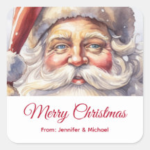 Retro Santa Claus in einem Red Hat Weihnachtsgesch