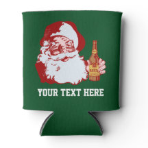 Retro Santa Claus mit Bierweihnachtsgebäck