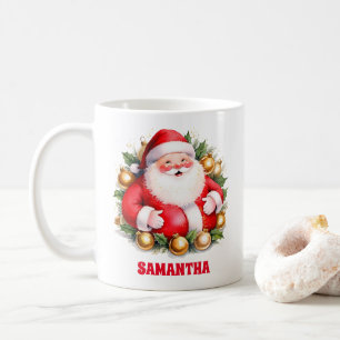 Retro Santa Claus Noël Enfants Chocolat Chaud Mug