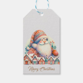 Retro Santa Claus Village Geschenkanhänger