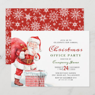Retro Santa Claus Weihnachts-Party Einladung