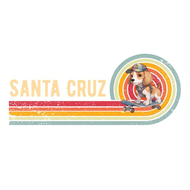 Retro Santa Cruz Skateboarding Beagle T-Shirt (Von Creator hochgeladen)