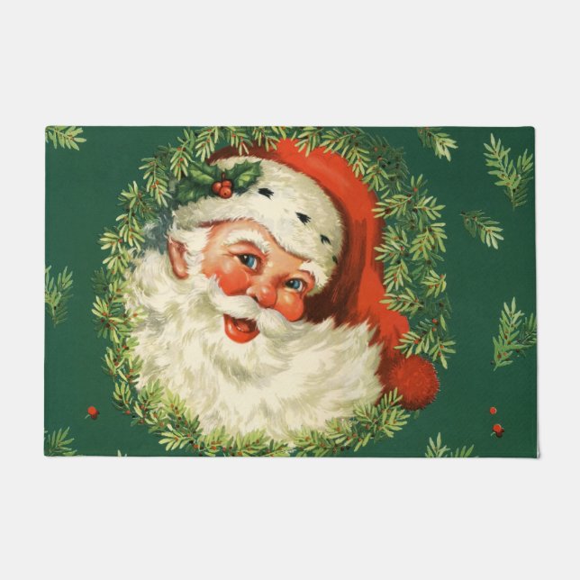 Retro Santa Doormat Fußmatte (Vorderseite)