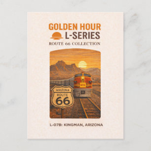 Retro Santa Fe Route 66 Zug Kingman Art Feiertagspostkarte