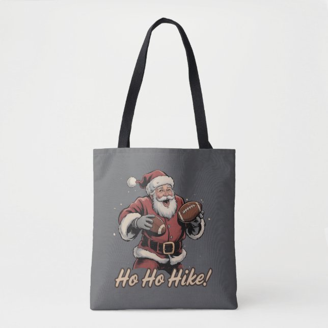 Retro Santa Football Spieler Ho Ho Wandern Weihnac Tasche (Vorderseite)