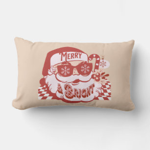 Retro Santa Fröhlich und Hell Groovy Lendenkissen