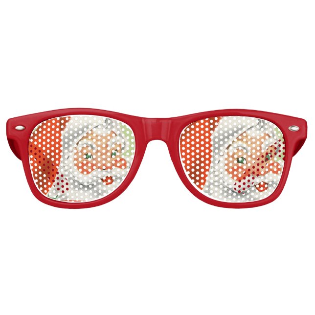 Retro Santa Glasses Partybrille (Vorderseite)