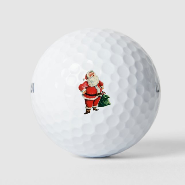 Retro Santa Golfball (Vorderseite)