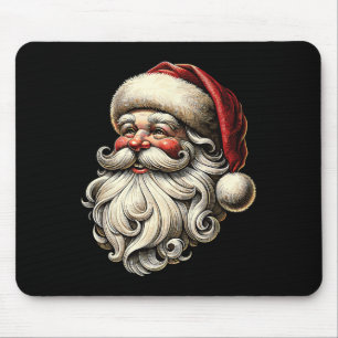 Retro Santa Head Weihnachten Weihnachten Postkarte Mousepad