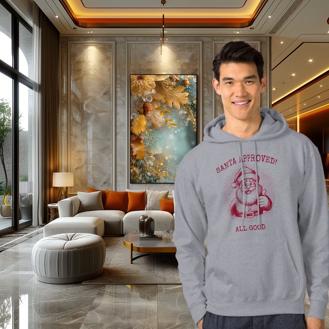 Retro Santa Hoodie - Vintag Halftone Weihnachten (Von Creator hochgeladen)