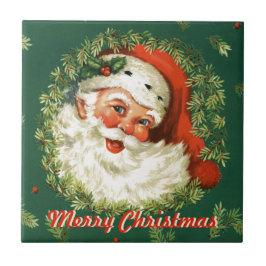 Retro Santa Keramik Tile Fliese