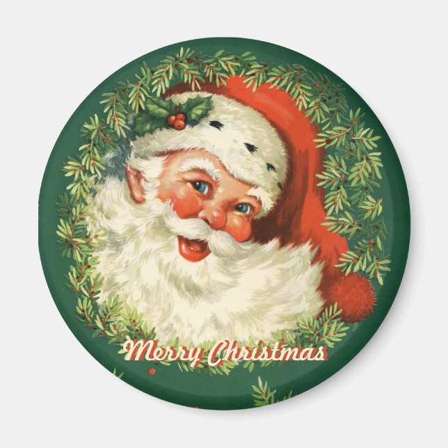 Retro Santa Magnet (Vorne)