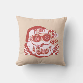 Retro Santa Merry und Bright Groovy Kissen