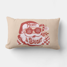 Retro Santa Merry und Bright Groovy Lendenkissen