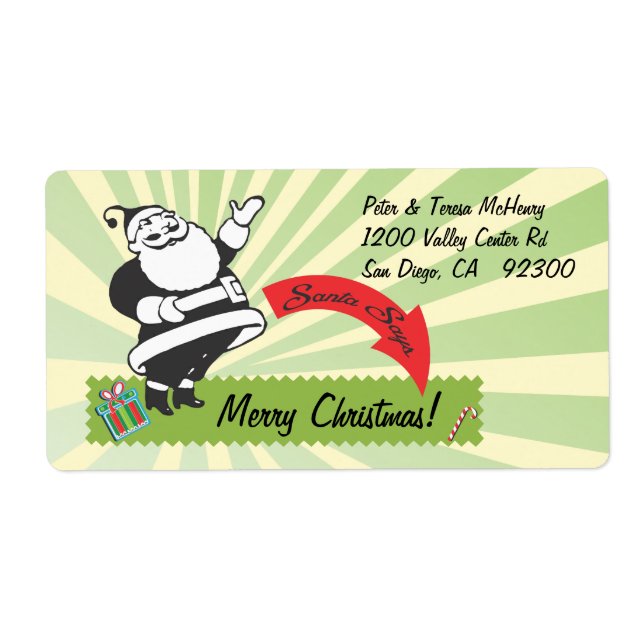 Retro Santa mit grünem Sonnenbrand (Vorne)