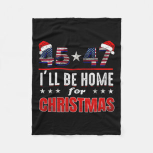 Retro Santa Trump 47. Präsident werde ich Zuhause Fleecedecke