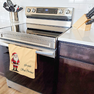 Retro Santa Weihnachten Geschirrtuch