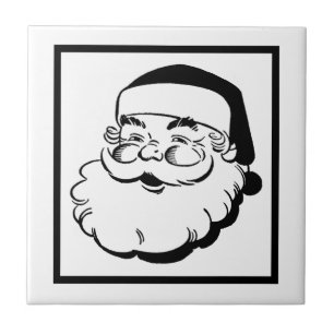 Retro Santa White Keramik Tile Fliese