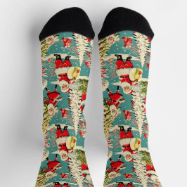 Retro Santa Wonderland 2 Socken