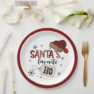 Retro Santa's Lieblings-Ho! Christmas Pappteller