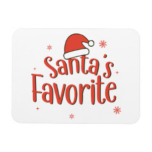 Retro Santas Lieblingstypografie Magnet