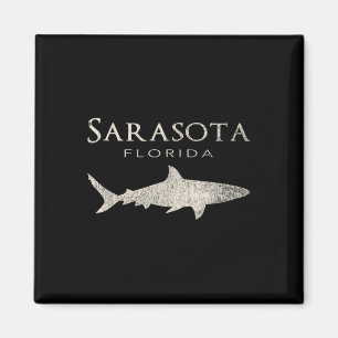 Retro Sarasota Fl Shark Magnet