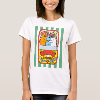 Retro Sardinen-Katze T-Shirt