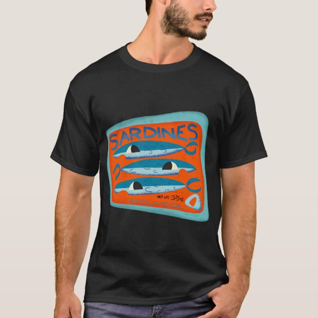 Retro Sardinen T-Shirt (Vorderseite)