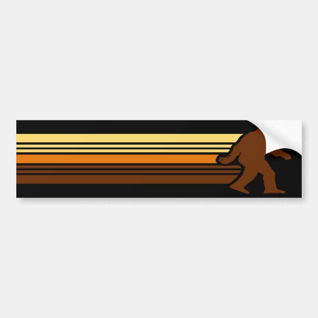 Retro Sasquatch Autoaufkleber (Vorne)