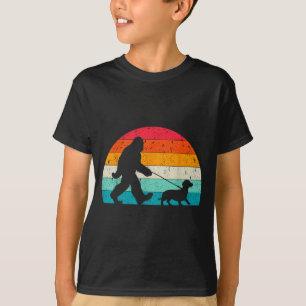 Retro Sasquatch Liebhaber Doxie Wiener Hund Spazie T-Shirt
