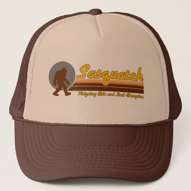 Retro Sasquatch Truckerkappe (Vorderseite)