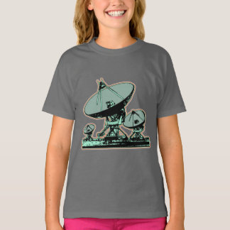 Retro Satellitenschüssel-Grafik T-Shirt