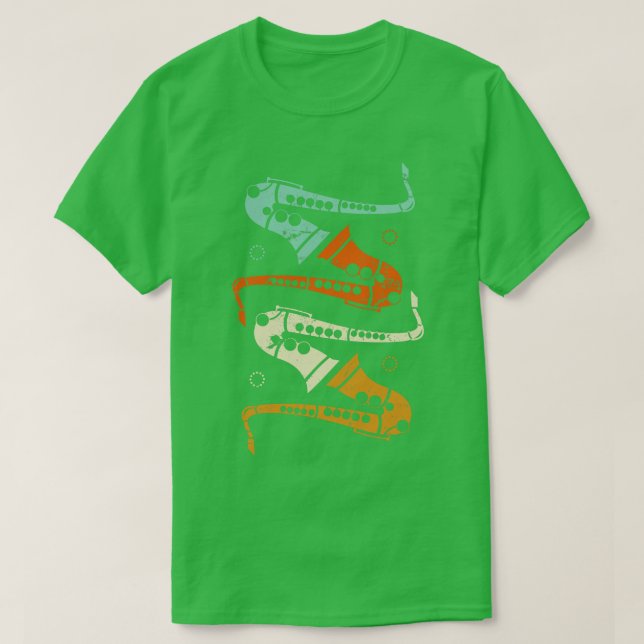 Retro Saxophon T-Shirt (Design vorne)