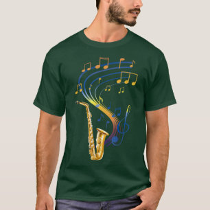 Retro Saxophone Jazz Music Saxophonist, Saxophon T-Shirt