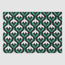 Retro Scandi Mitte Jahrhundert Modernes Schneefall Seidenpapier