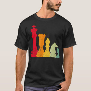 Retro Schach Brettspiele Kartenspiele Spielen Spie T-Shirt