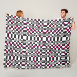 Retro-Schachbrett-Design Fleecedecke