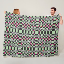 Retro-Schachbrett-Design Fleecedecke