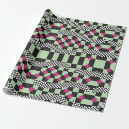 Retro-Schachbrett-Design Geschenkpapier